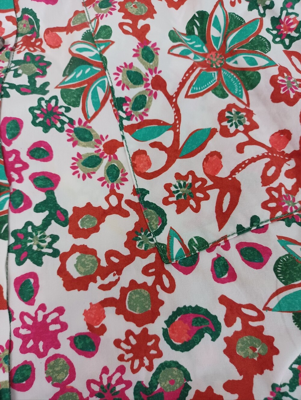Saloni Zoey Floral Midi Dress Size 6 Cotton Sleeveless Pockets Button Front - Picture 7 of 16